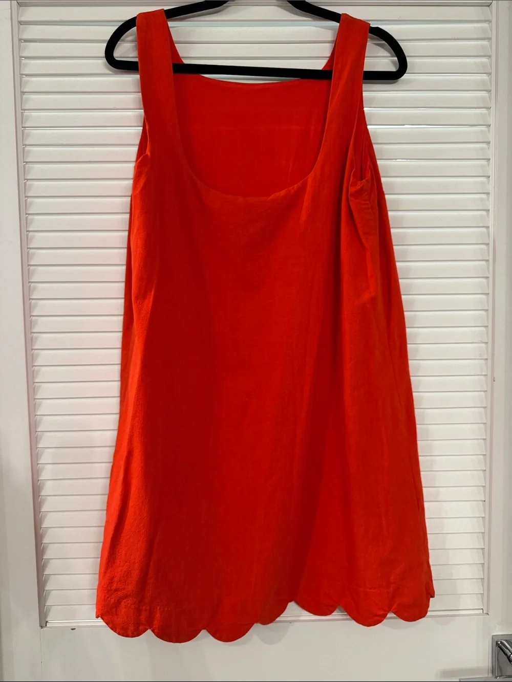 kate spade x Target Sleeveless Scalloped-Hem Mini Dress in Bright Orange-Red